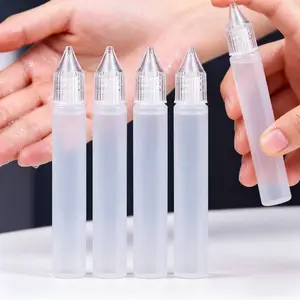 6-Pack 15ml/30ml Rosin Bottle, Crystal Cap Pen-Shaped Transparent Plastic Bottles, Suitable for Turpentine, Lotion, Makeup Remover, Glue, Essential Oil Storage Bottles, Refillable Liquid Dispensing Containers, Essential Art Supplies