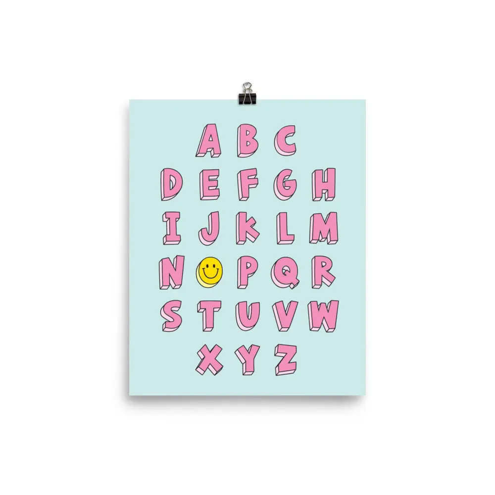 ABC Smiley Face Poster