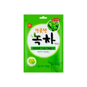 Mammos Korean Green Tea Candy 100g - Refreshing Mint Flavor, Individually Wrapped, Bulk Pack for Sharing