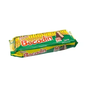 Ricolino Bocadin (50 Pieces)  Crunchy Chocolate Wafer, Mexican Candy, Dulces Mexican Candy, Sweet, Savory, Viral, Creamy