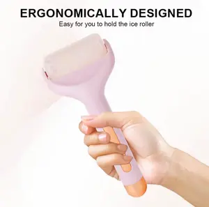 Ice Roller for Face & Body 1.5x Enhanced Cooling Beads Puffy Eyes Redness Reducer Physical Cooling Skin Care Roller for Post-Sun Workout Recovery