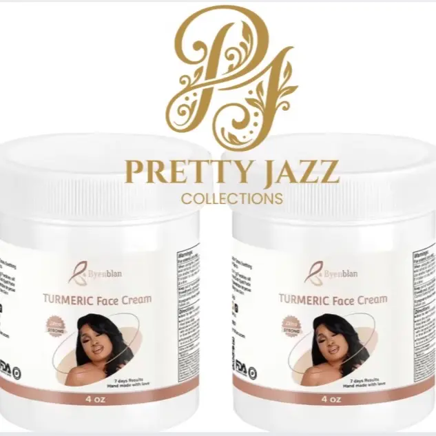 2X Byen Blan Turmeric Face Cream 4oz Brightening - Handmade with Love for 7 Days of Results - Hypopigmentation & Skin Brightening - Trustworthy Skincare Product