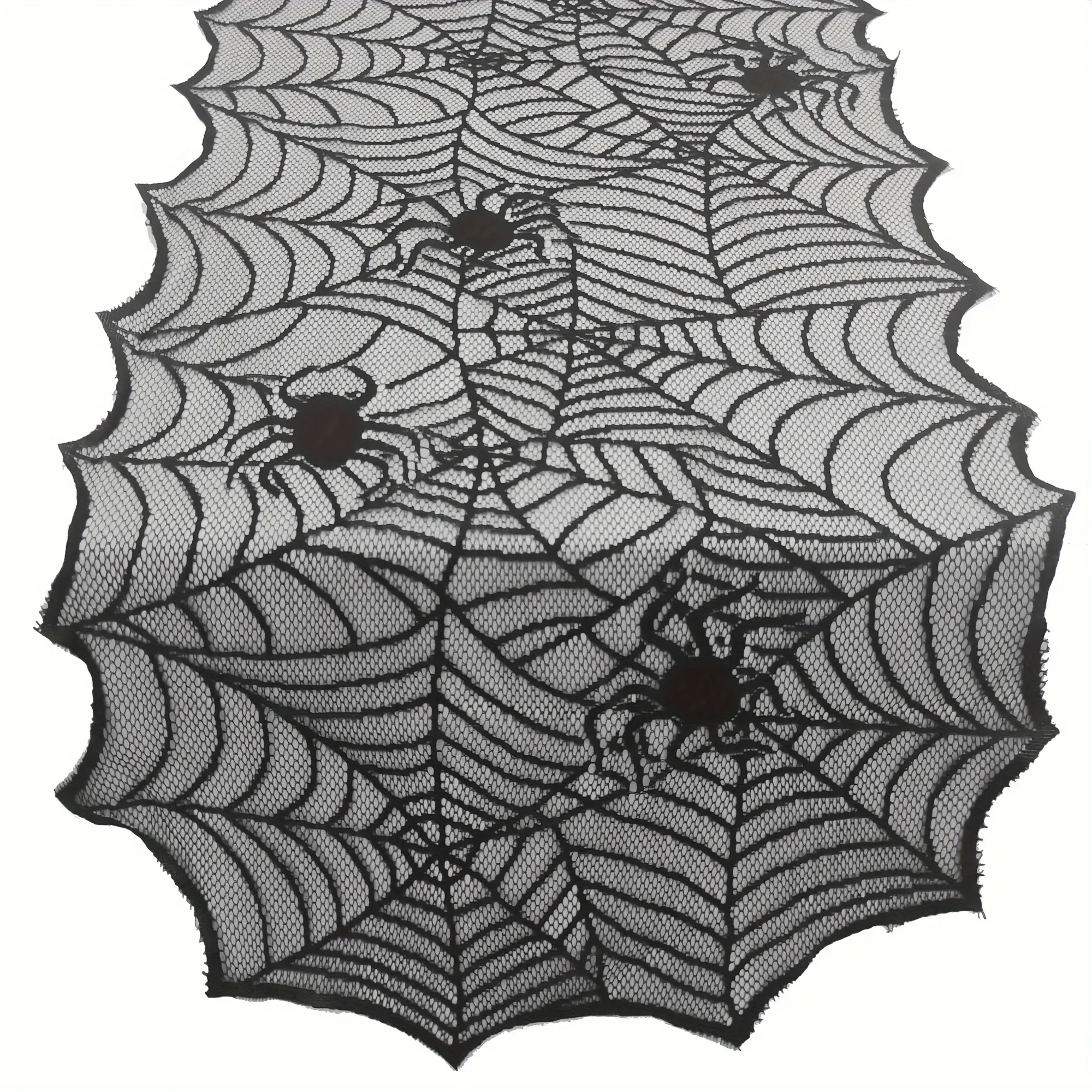 American Halloween black spider web lace table runner party gift home table decoration ghost festival Versatile
