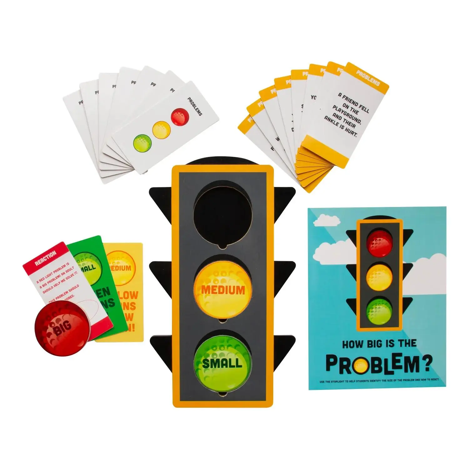 Social Emotional Learning Problem Solving Stop Light Activity – 8 3/4" x 15", 23 Pcs