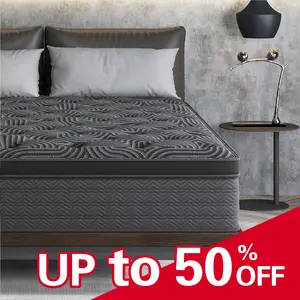 9 /12/14 Inch Gel Memory Foam Mattress Twin Full Queen King Bed Hybrid Spring Mattress  In A Box ，Medium Firm for Motion Isolation, Edge Support