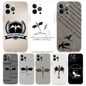 Dragon Fourth W-Wing Exclusive Artistic Phone Cases For iPhone 17 Promax Pro Air 16 Plus 15 14 13 12 11 Transparent Shockproof Protective Cover Gift For Birthday Christmas Valentine Halloween