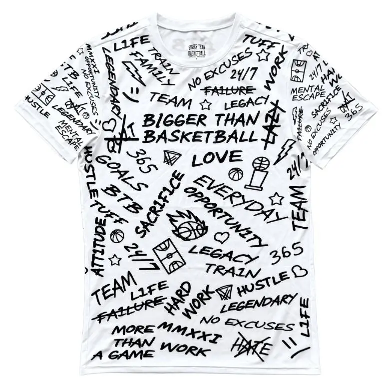 Emotions - Performance Compression T-Shirt - White | Breathable Athletic Compression Tee for Basketball, Gym, Training & Running