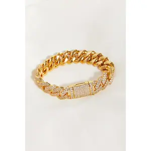 Alloy Inlaid Zircon Bracelet