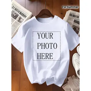 Women'S Personalized Photo & Text T-Shirt - Short Sleeve Round Neck Top With Your Own Image/Logo, Bulk Suitable For Weddings, Team Uniforms, Corporate Events - Machine Washable Summer Shirts For Parties, Bulk Orders Welcome