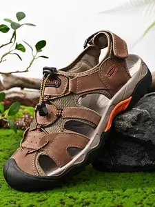 Men's Outdoor Sports Sandals, Casual Comfortable Non-slip Hiking Sandals, Durable Breathable Beach Shoes, Perfect for Warm Weather Activities, Boy