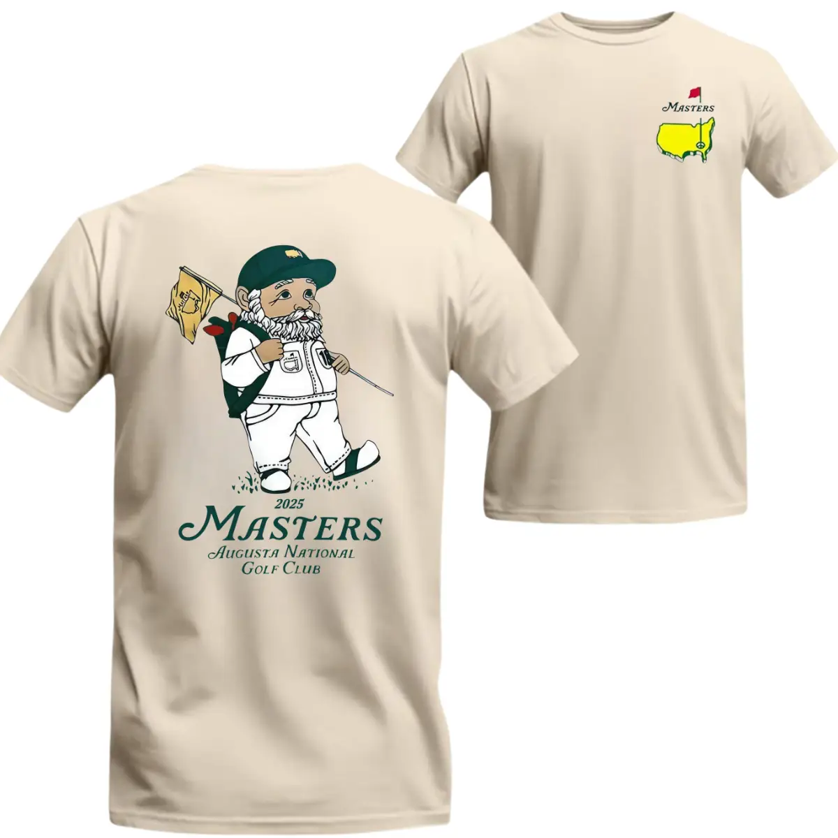 Masters Tournament 2025 Gnome T-Shirt - Fun Augusta National Golf Club Design, Perfect for Golf Fans, Stylish and Comfortable, High-Quality for Men an