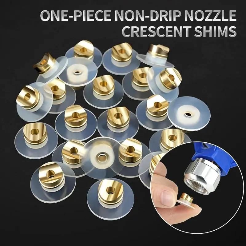 ZHUITU 10pcs Universal Reversible Gaskets - Compatible with Airless Spray Nozzle Tips, Guard Seals, Tip Holders, High-Pressure Spray Guns for Car Cleaning, Rotating Paint Kit Use