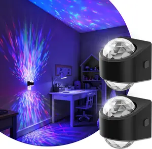 2-Pack Multichrome Novelty Night Lights for Kids, Dusk-to-Dawn Sensor, 9 Color Changing Star Projector Galaxy Light, Ideal for Playroom Decor & Birthday Gifts, Multichrome Novelty Lighting, Nightlight Novelty Lighting, Ball Novelty Lighting