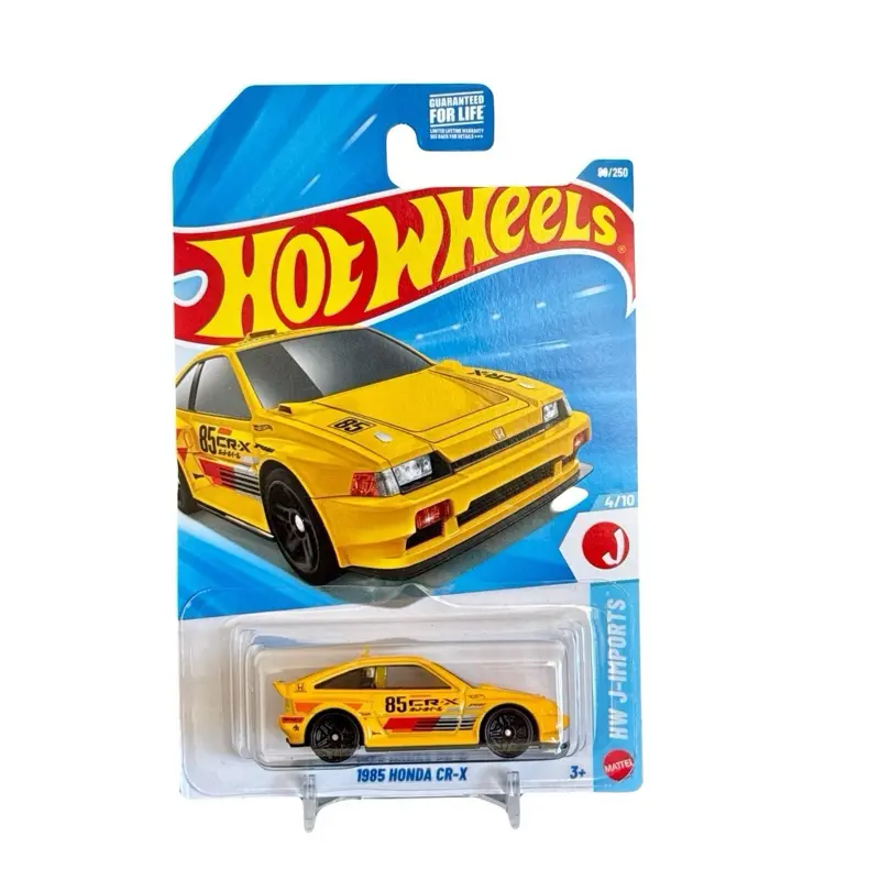 Hot Wheels 1985 Honda CR-X Yellow 1:64 Alloy Diecast Collectible Car Model, Collectible Vehicle Toy