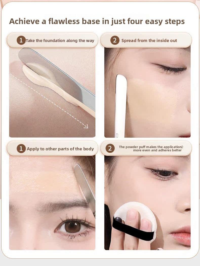 Stainless steel foundation brush, mask mud mask, brush, foundation liquid blending stick, makeup tools
