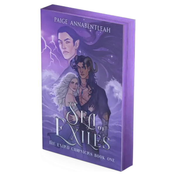 Paige Annabentleah Signed Artisan Paperback Edition of Sea of Exiles Hand-Sprayed Iridescent Edges, English