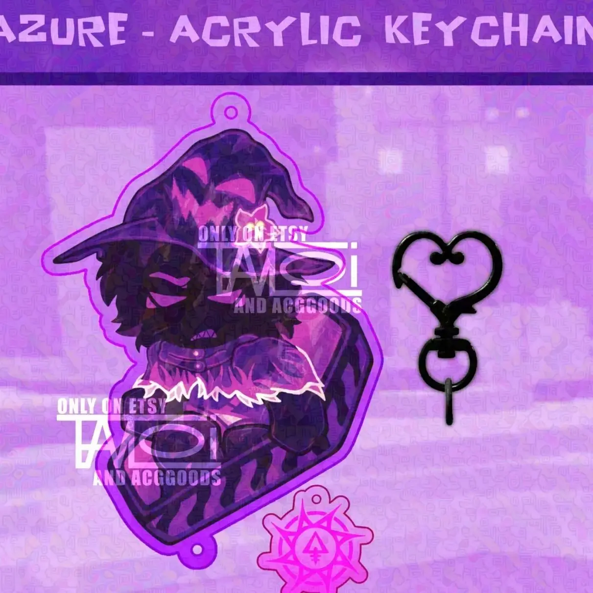 Roblox Forsaken Acrylic Keychain - Azure