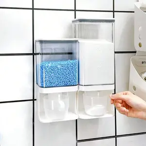 Large Capacity Laundry Powder Dispenser, Soap Dispenser, Wall Mounted Bead Distributor, Suitable for Kitchen Bedroom Bathroom Office Desk Use