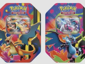 mega charizard tin 4 packs + promo - ripped live on stream Standard Booster Box Sealed Hobby Box