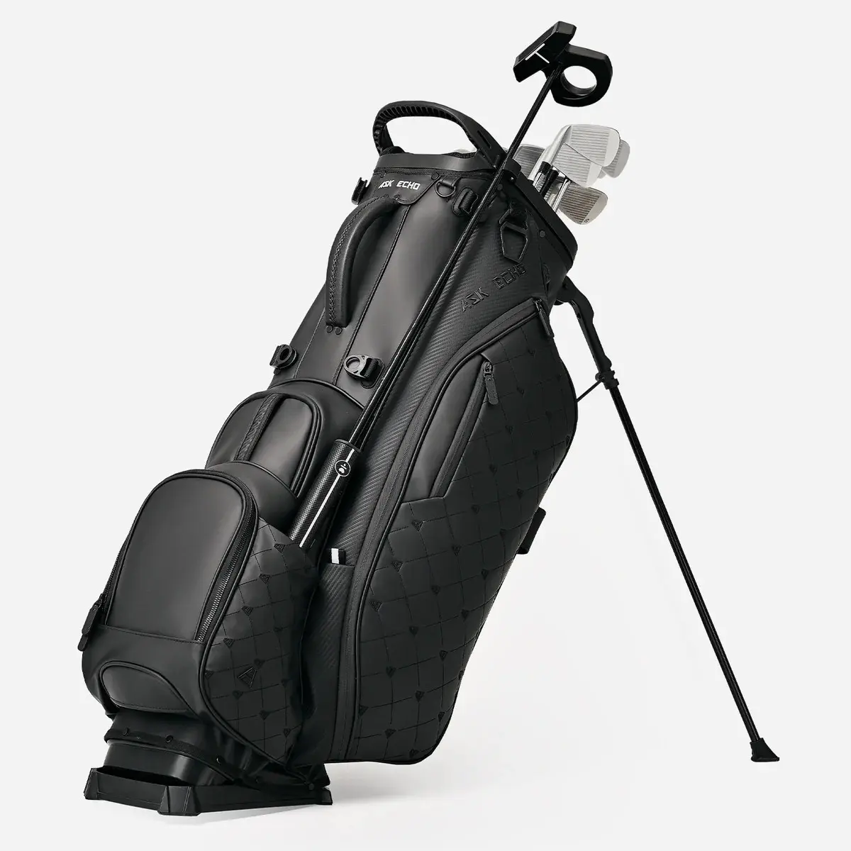 Ask Echo Golf Prestige-14 Leather Stand Bag, Golf Accessory, Golf Equipment Ask Echo Golf Prestige-14 Leather Stand Bag, Golf Accessory, Golf Equipment