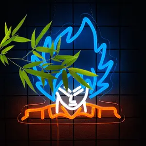 Dragon Ball Super Saiyan Goku LED Neon Sign Led Neon Lights - USB-Powered Anime Wall Decor  Perfect for Otaku Bedroom, Game Room, Dragon Ball Fan Cave, Home Bar, Dorm & Anime Themed Party Space