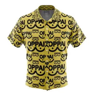Saitama Oppai One Punch Man Hawaiian Shirt | Cool Summer Anime Vibes for Men & Fans