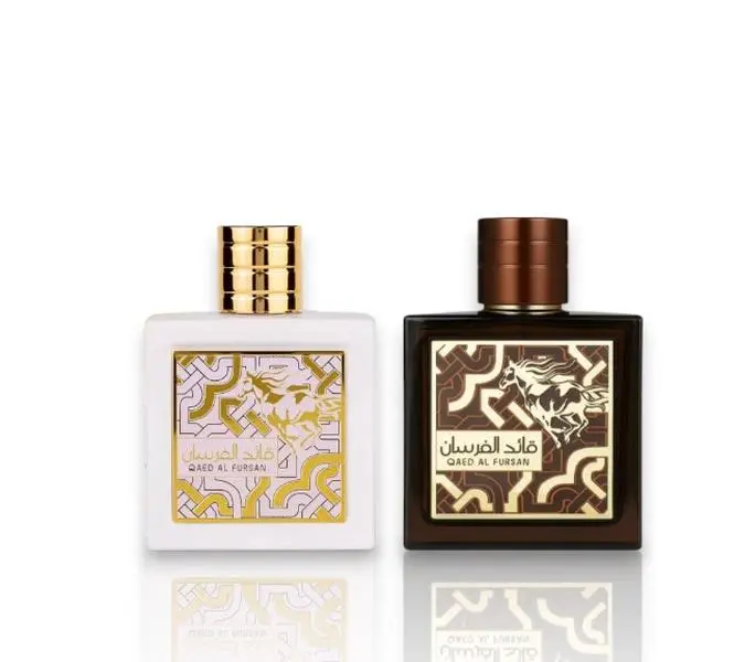 Lattafa Qaed Al Fursan Untamed & Unlimited Fragrance Gift Bundle, Unisex 3.04 fl oz (90 ml) EDP, Amber Vanilla Fragrance with Cedarwood Amber, Sweet, Woody & Fresh Notes