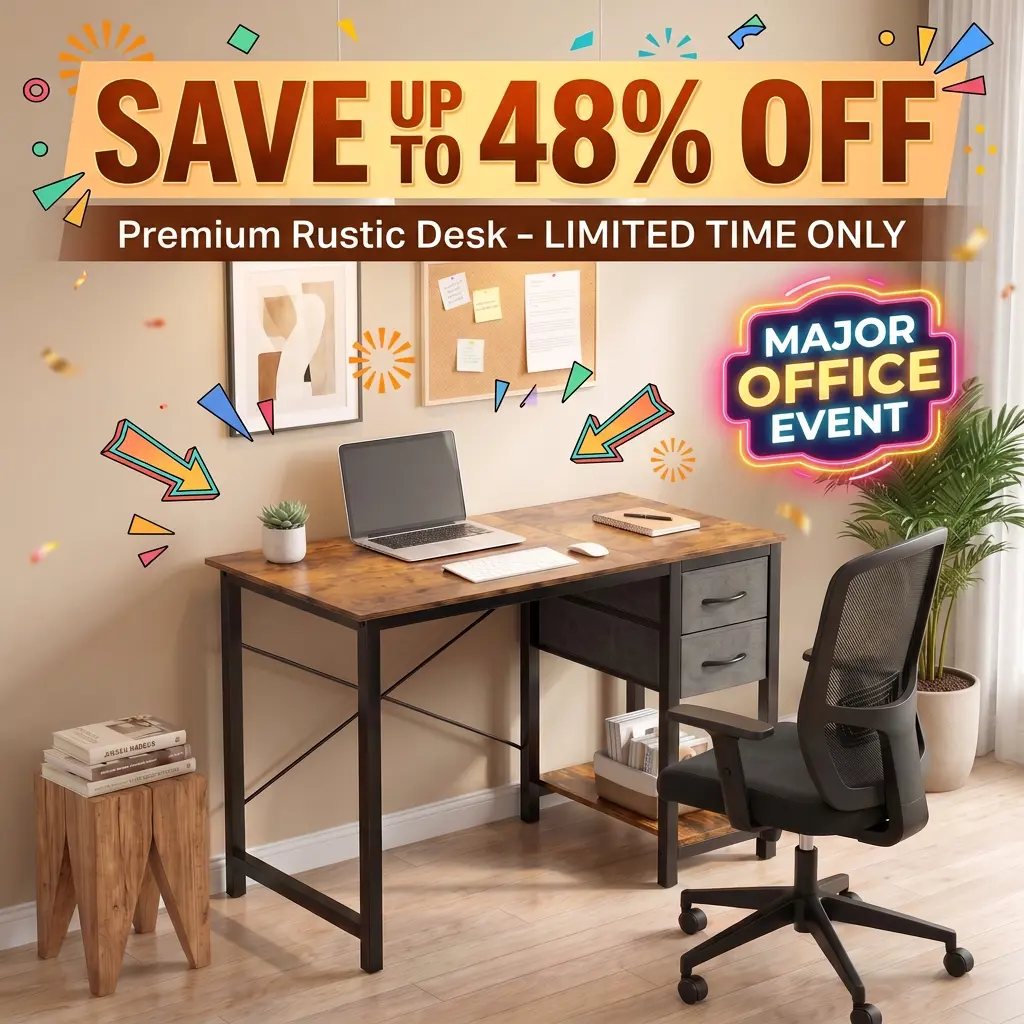 40-in Modern Small Computer Desk - Durable Office Furniture with Drawers, Storage Shelf, Reversible Design, Side Hooks; Customizable for Dorm Room, Bedroom Tight Spaces (Laptop, Textbooks, Stationery Organization) [Birthdays Gift Option], 40 Inch, Back To