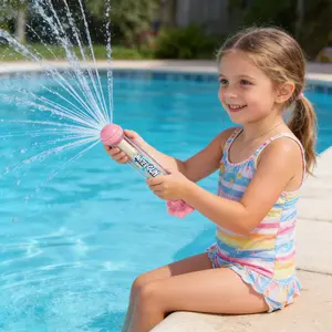 Firework Look Automatic Squirt Watergun, Outdoor Water Soaker, Kid's Water Play Essential Toy for Pool Parties, Bathtub Fun