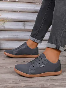Couple Wide Head Shoes Spring New Women Casual Closed Sneakers, Comfortable Breathable Athletic Sport Shoes, Round Toe Outdoor Walking Running