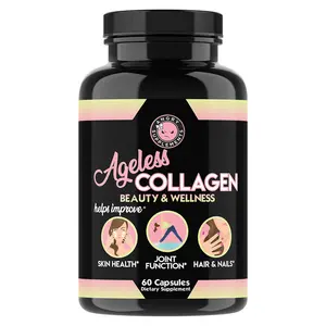 Angry Supplements Ageless Collagen Capsules for Hair Skin & Nail Health, 60ct