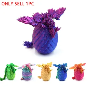 3D Printed Colorful Dragon Egg, 1 Count Creative Dragon Egg with Wings, Home Decor Ornament, Collectible Room Decor, Holiday Gift, Unique Gift for Jewelry Dragon Lovers, Home Decor, Decoration Items, Room Decor, Art,Boys & Men gifts