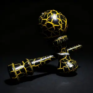 Dual-Color Crack Kendama Set | Iridescent Woodgrain Hand-Eye Coordination Trainer | Professional Wooden Balance Ball Toy | Gravity Ball | for Beginners & Adults