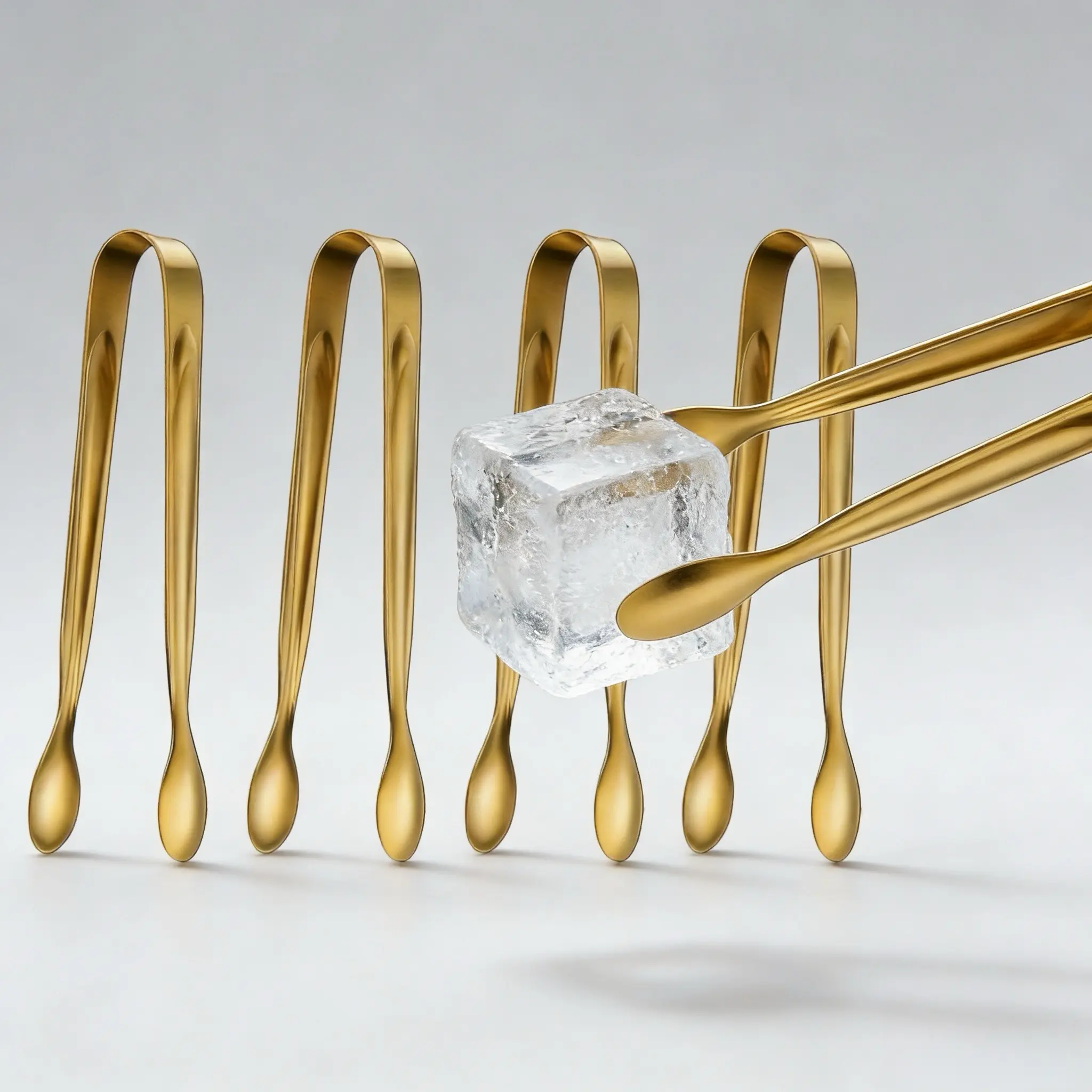 5pcs Golden Mini Serving Tongs - Elegant Stainless Steel Appetizer & Snack Servers for Weddings, Parties, and Charcuterie Trays Utensils Kitchenware
