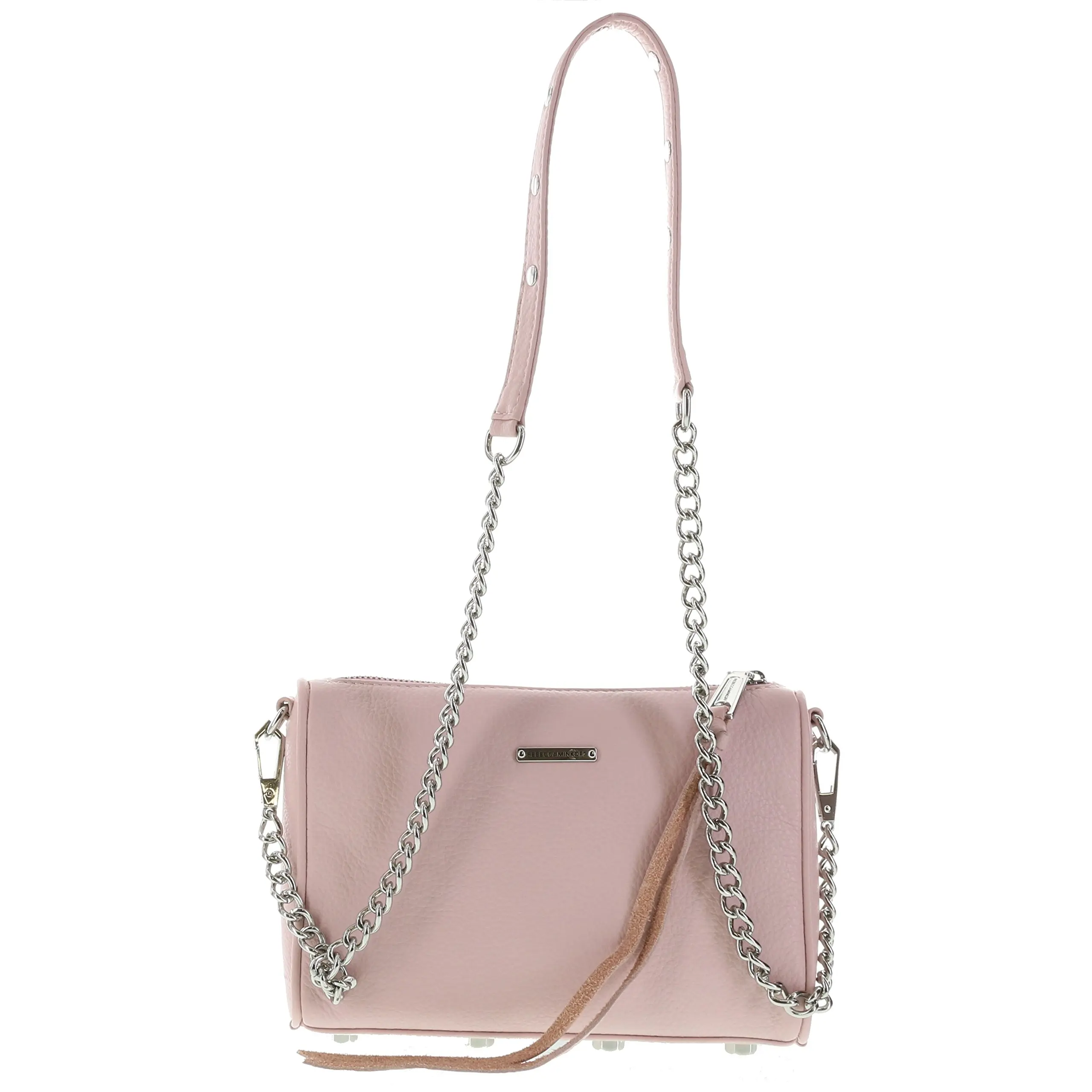 Betsey Johnson Mini Zip Leather Handbag, Women's Shoulder Bag (Blush Pink), Crossbody Bags, Purses Crossbody Bag