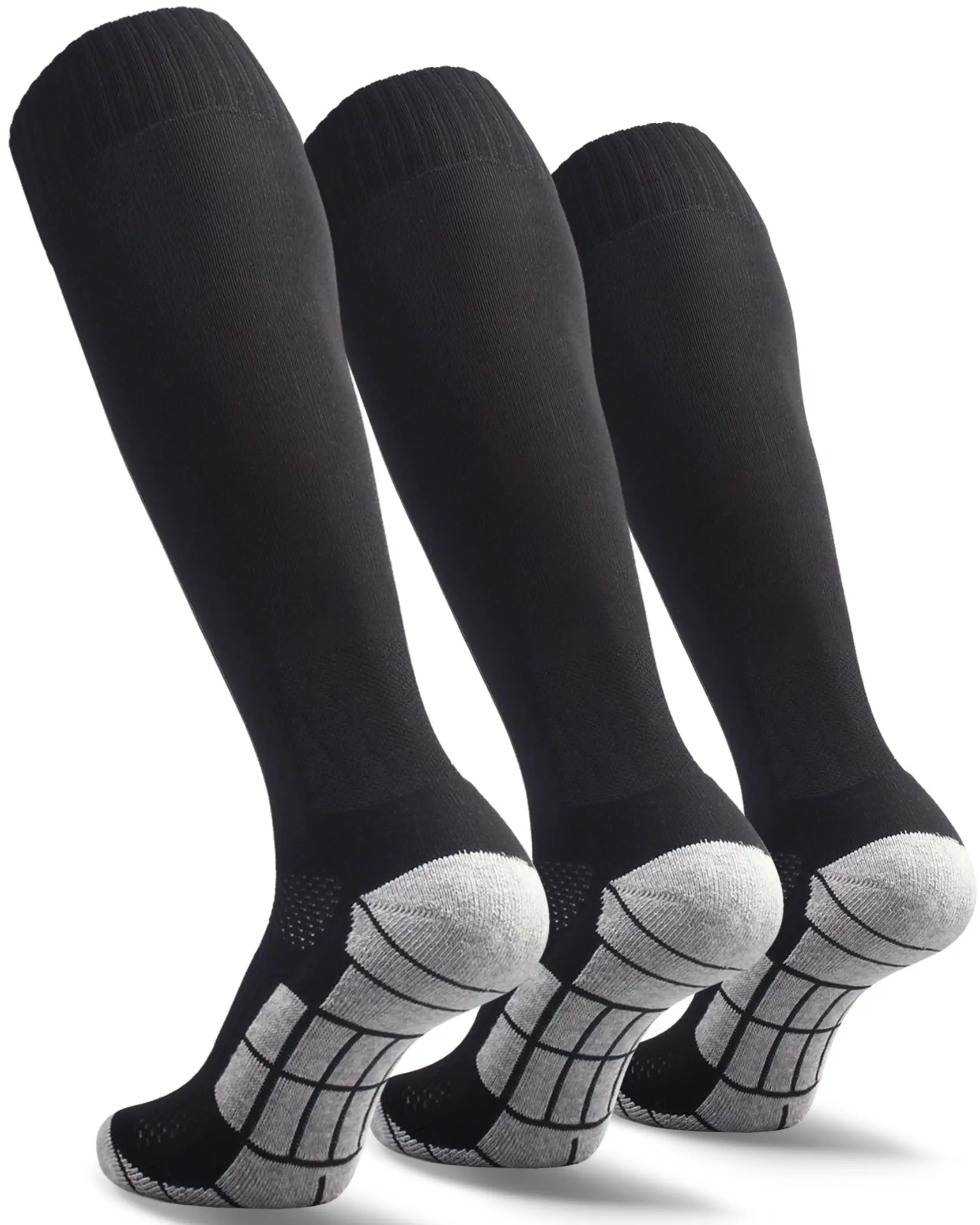 3 Pairs Knee High Soccer Socks Set,Soccer Baseball Softball Breathable Socks,Cushion Athletic Socks for Youth Adult,Christmas Party Gifts,Hand Tools Kits
