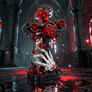 Gothic Cross Building Block Toy Compatible with Lego, Unique Design Construction Set for Creative Play, Perfect Gift for Kids