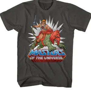 He-Man Rides Into Battle Graphic T-Shirt, Masters of the Universe Shirt, Retro 80s Cartoon Anime Tee, Unisex Casual Streetwear, Vintage Fantasy Apparel 4