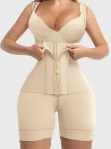 1 Count Women's Butt Lifting Tummy Control Bodysuit, Fajas, Adjustable Hook & Eye Zipper Closure Shapewear, High Stretch Fabric Jumpsuit, Full Body Shaper, Body Shaper Compression, Perfect for Daily Wear & Office Use