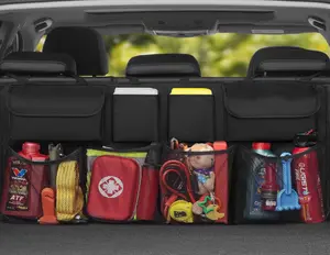 Car Trunk Organizer, LARGE CAPACITY Car Storage Bag with 8 Pockets, 7X Upgraded Trunk Storage Organizer for Car, SUV, Truck