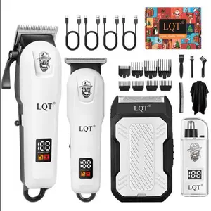 LQT Men 3 in 1 Hair Clipper Kit Rechargeable Cordless Hair Trimmer Precision Styling Tool Home Use Hair Detail Trimmer Cordless Shaver