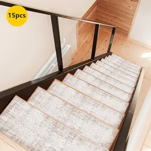 Non-Slip Stair Carpet, Step Protection Carpet, Decorative Bordered Stair Mat, Decorative Rug Mat for Home Decoration & Bedroom Accessories - Suitable for Indoor, Outdoor Stairs & Multiple Scenarios.