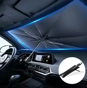 Portable Car Windshield Sunshade, Foldable Windshield Sun Umbrella, Car Exterior Accessory, Car Windshield Cooling Umbrella for Daily Use, Car Window Shades