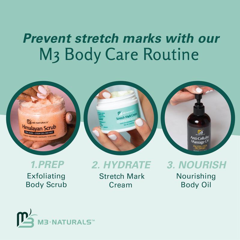 M3 Naturals Firming Cream for Stretch Marks And Loose Skin - with Green Tea Extract & Raspberry Ketones Pregnancy Belly Oil Cream Healthcare