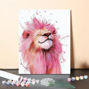 DIY Malen nach Zahlen Set-"Rosenlöwe"