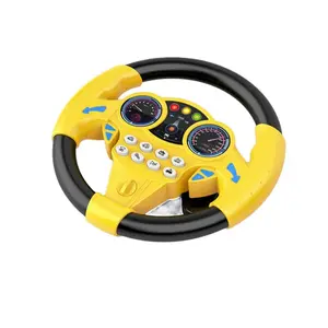 Kids Interactive Driving Controller Toy Car Steering Wheel, Educational Activity Play Gift Abs Material Multi-Color No Batteries Needed