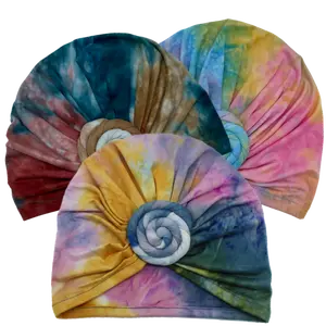 Top Knot Tie Dye Cotton Blend Turban