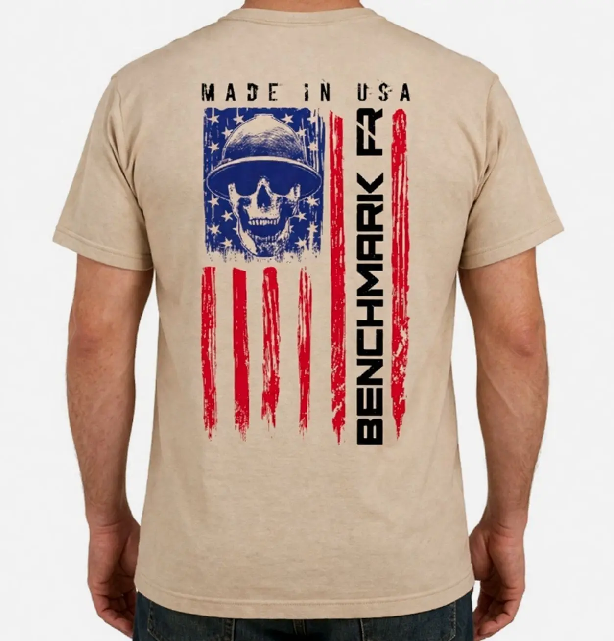 Benchmark FR 3X Second Gen Jersey Cotton T-Shirt With Skull Flag Graphic  Crewneck Streetwear Womenswear Basic