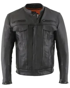 Milwaukee Leather Men's Vented Scooter Zip-Front Cooltec Jacket - Mlm1506