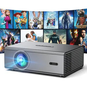 4K 1080P  Portable Mini Projector, Upgraded WiFi 6 &  5.3 Movie Projector, Auto Keystone Correction, Gaming Movie Proyector Indoor/Outdoor Use ,Compatible with TV Stick/Phones/PC-Gray